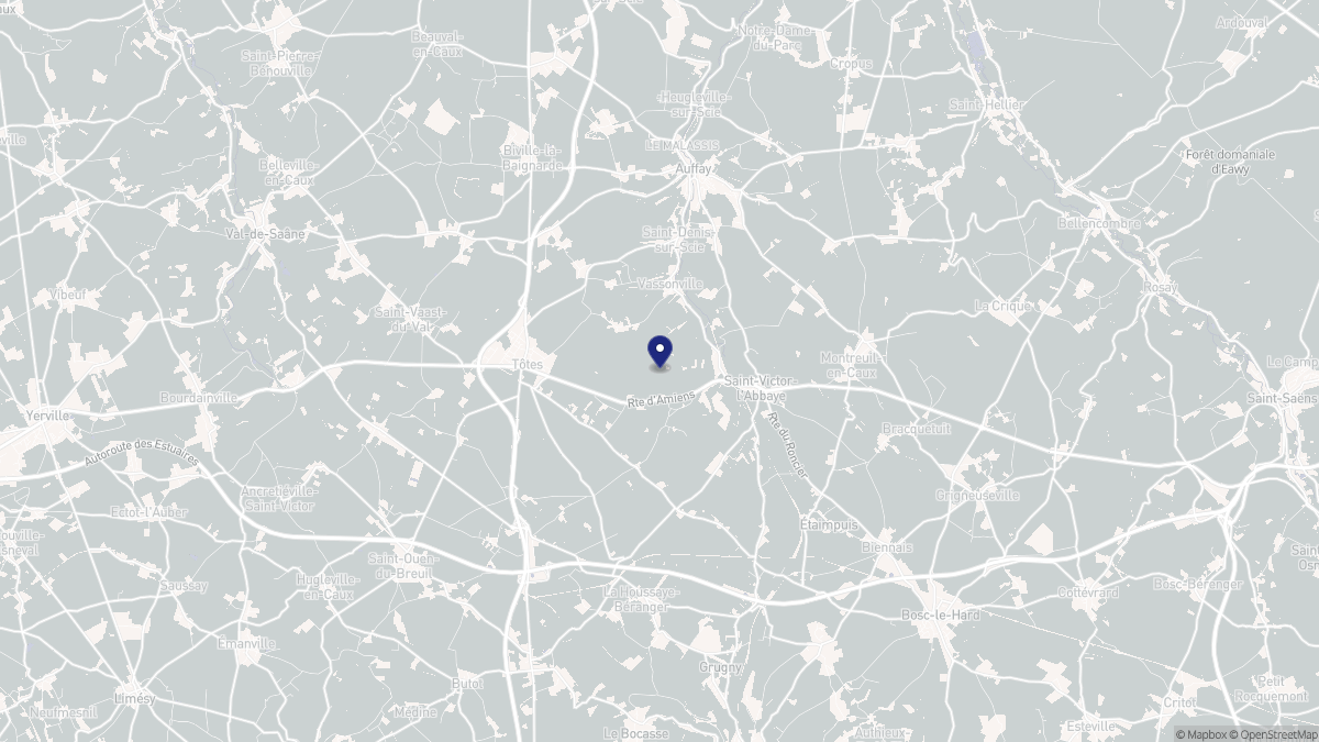 Aperçu cartographique de Saint-Maclou-de-Folleville, centré sur la commune