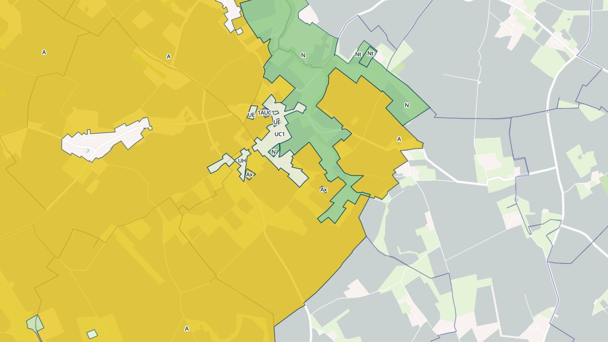 Aperçu cartographique de Saint-Maclou-la-Brière, centré sur la commune