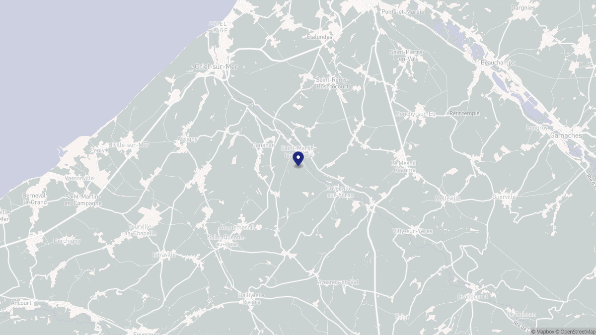 Aperçu cartographique de Saint-Martin-le-Gaillard, centré sur la commune