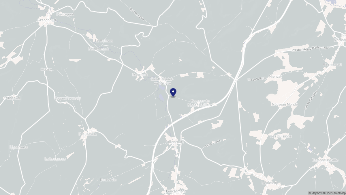 Aperçu cartographique de Saint-Riquier-en-Rivière, centré sur la commune