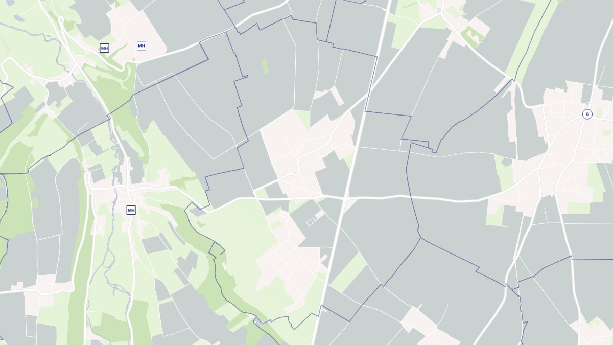 Aperçu cartographique de Saint-Riquier-ès-Plains, centré sur la commune