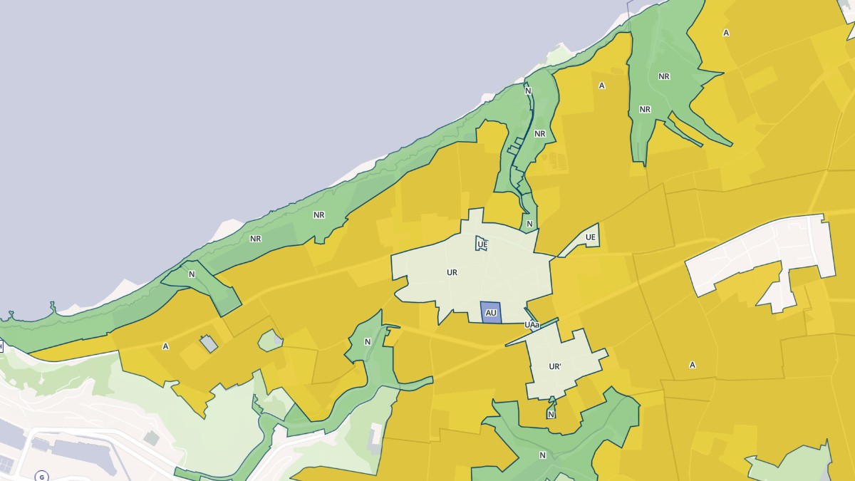 Aperçu cartographique de Senneville-sur-Fécamp, centré sur la commune
