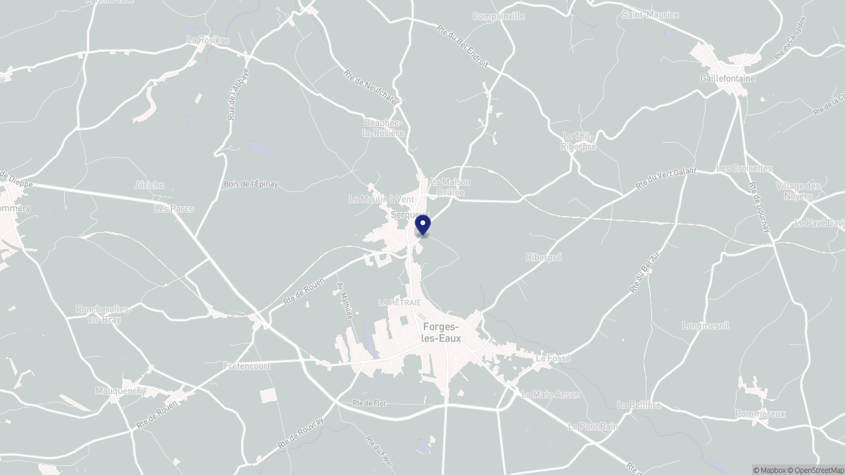 Aperçu cartographique de Serqueux, centré sur la commune