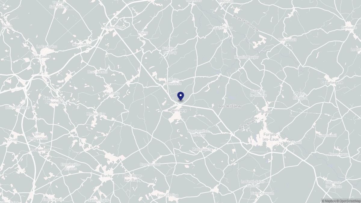 Aperçu cartographique de Sommery, centré sur la commune