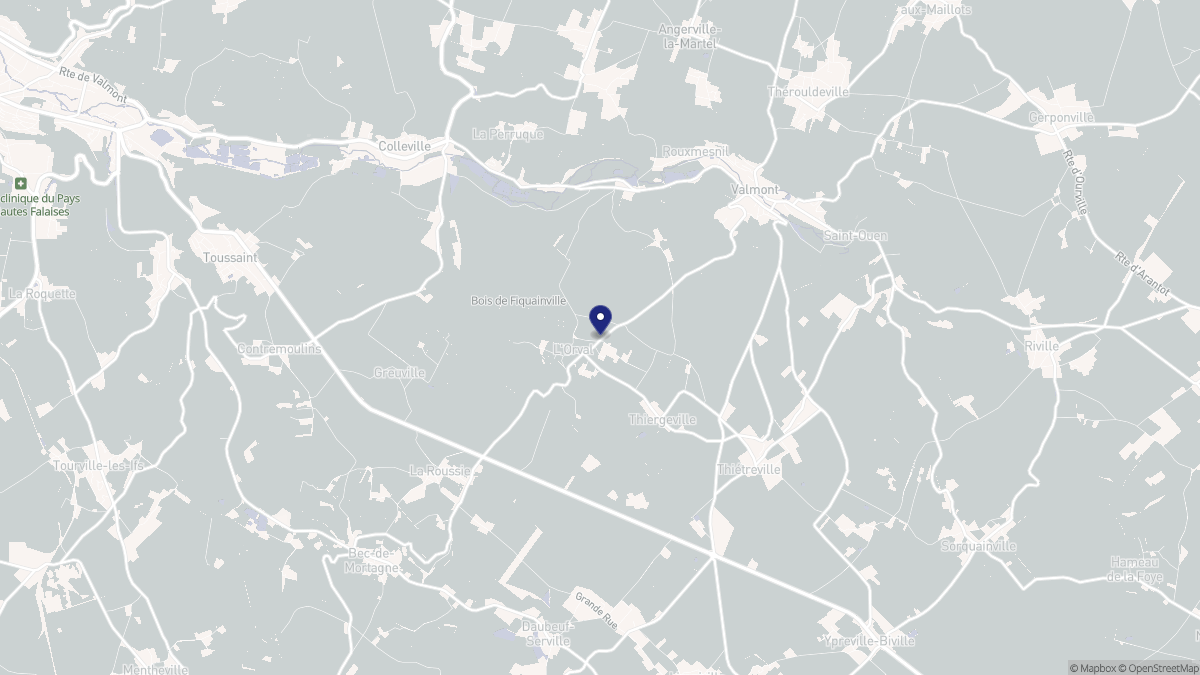 Aperçu cartographique de Thiergeville, centré sur la commune