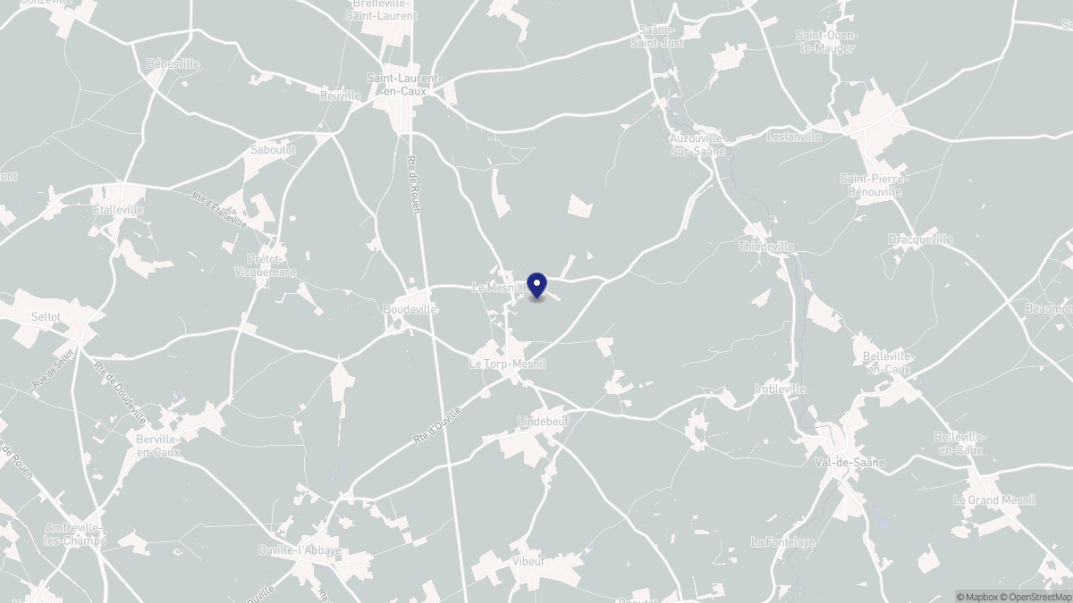 Aperçu cartographique de Le Torp-Mesnil, centré sur la commune