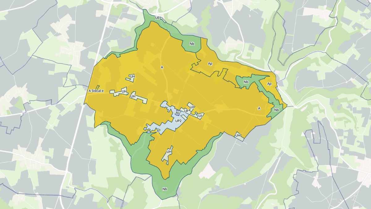 Aperçu cartographique de Touffreville-la-Corbeline, centré sur la commune