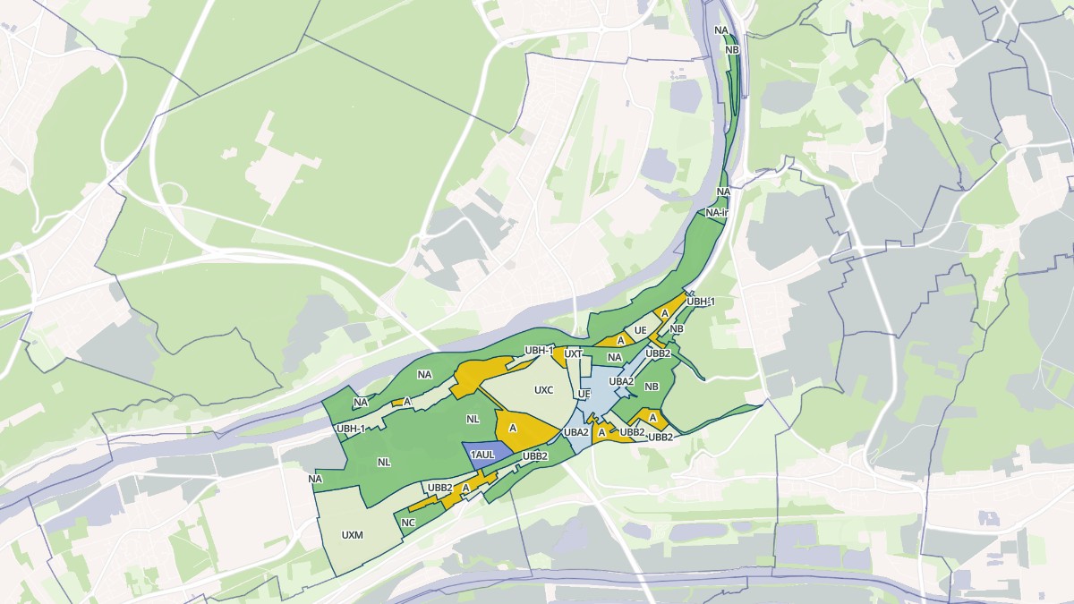 Aperçu cartographique de Tourville-la-Rivière, centré sur la commune