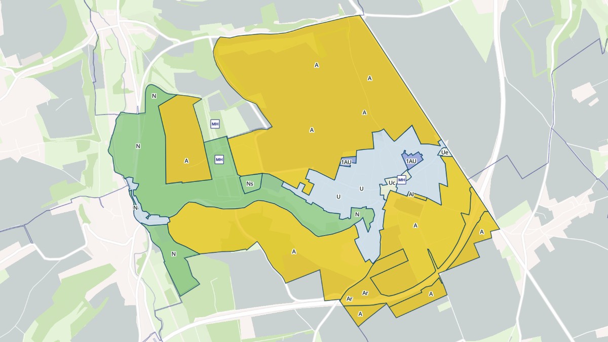Aperçu cartographique de Tourville-sur-Arques, centré sur la commune