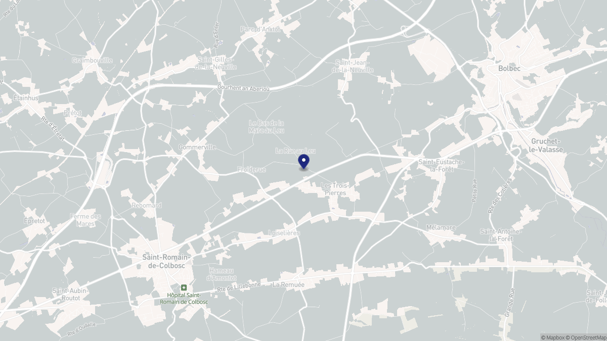 Aperçu cartographique de Les Trois-Pierres, centré sur la commune