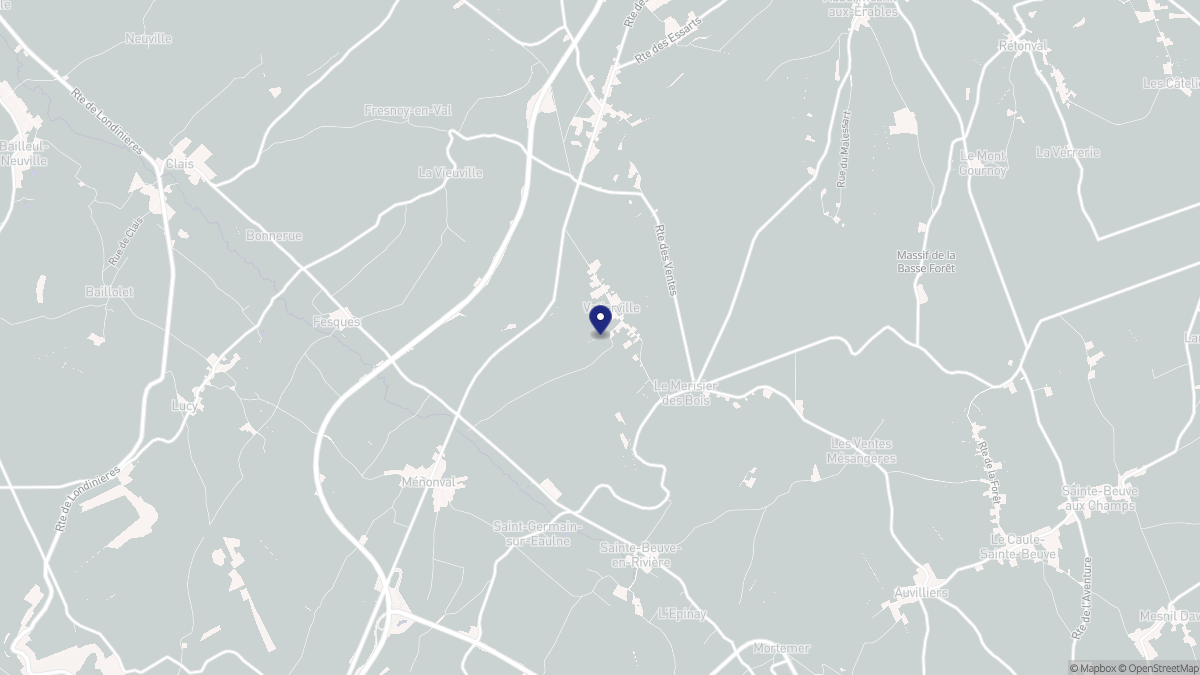 Aperçu cartographique de Vatierville, centré sur la commune