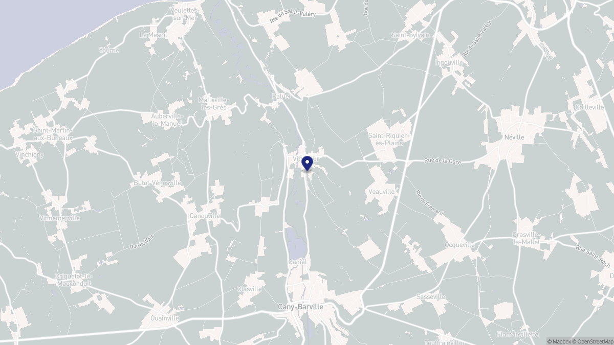 Aperçu cartographique de Vittefleur, centré sur la commune