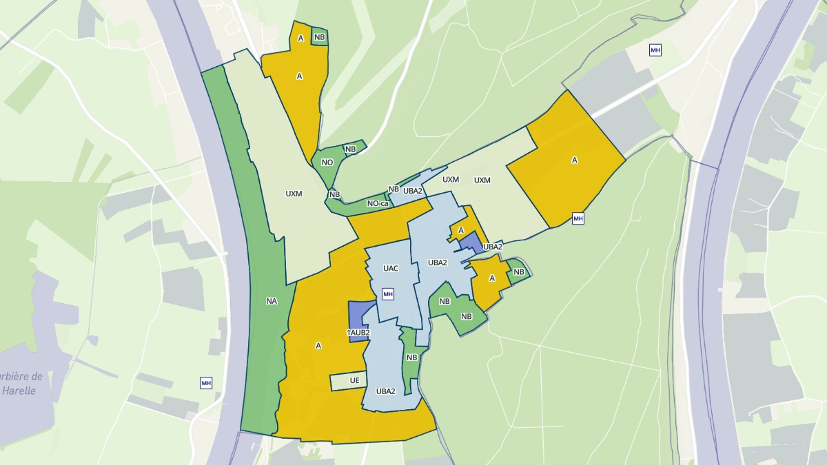 Aperçu cartographique de Yainville, centré sur la commune