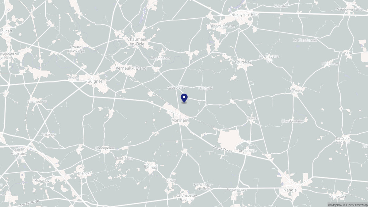 Aperçu cartographique de Aubepierre-Ozouer-le-Repos, centré sur la commune