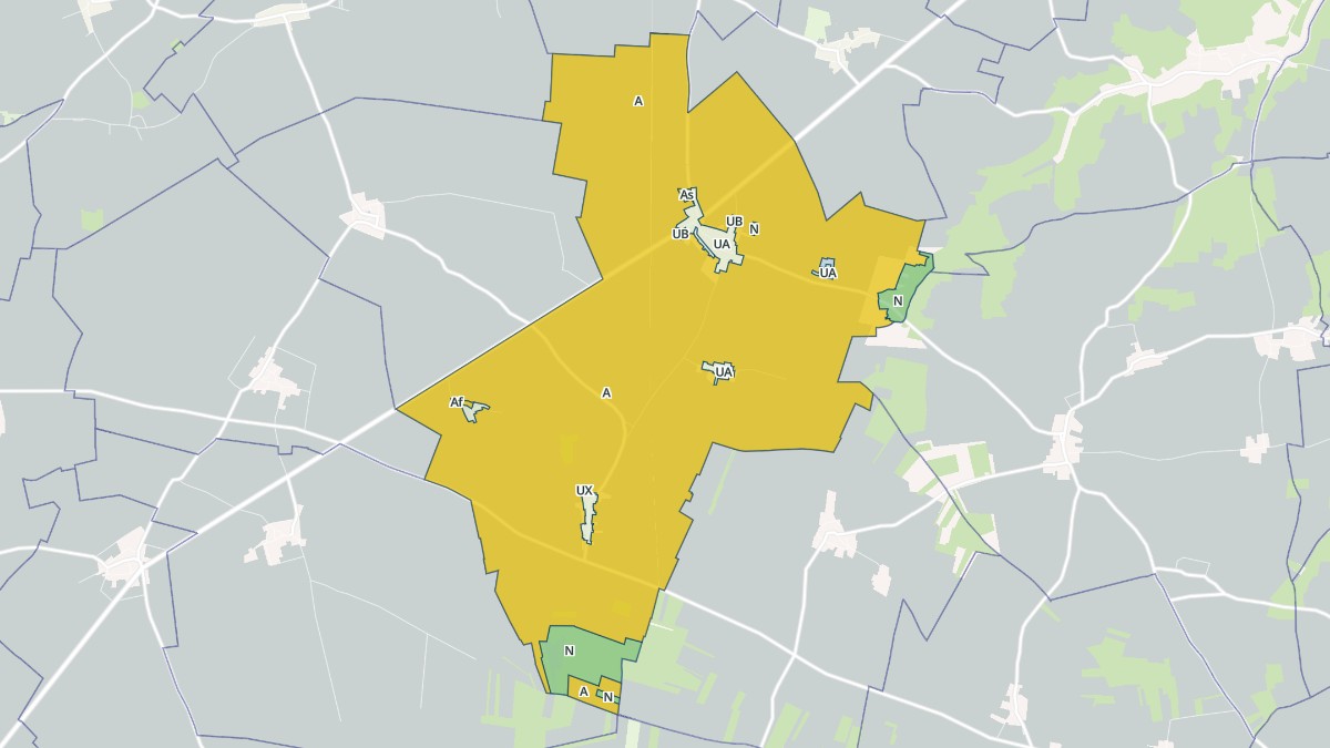 Aperçu cartographique de Aufferville, centré sur la commune