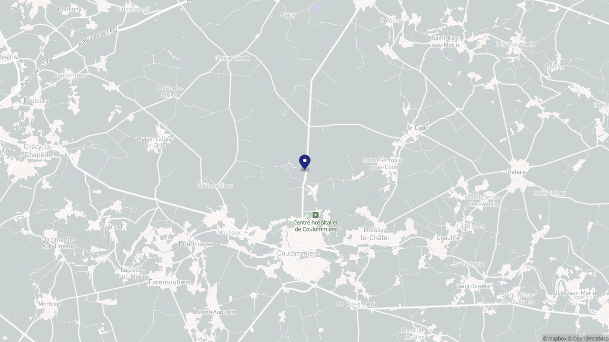 Aperçu cartographique de Aulnoy, centré sur la commune