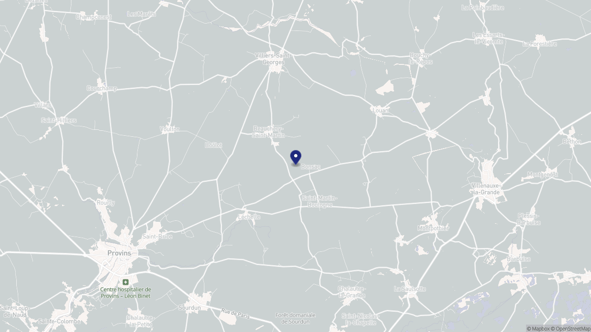 Aperçu cartographique de Beauchery-Saint-Martin, centré sur la commune