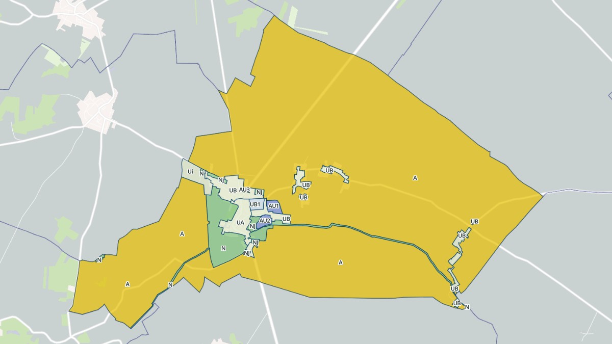 Aperçu cartographique de Beaumont-du-Gâtinais, centré sur la commune