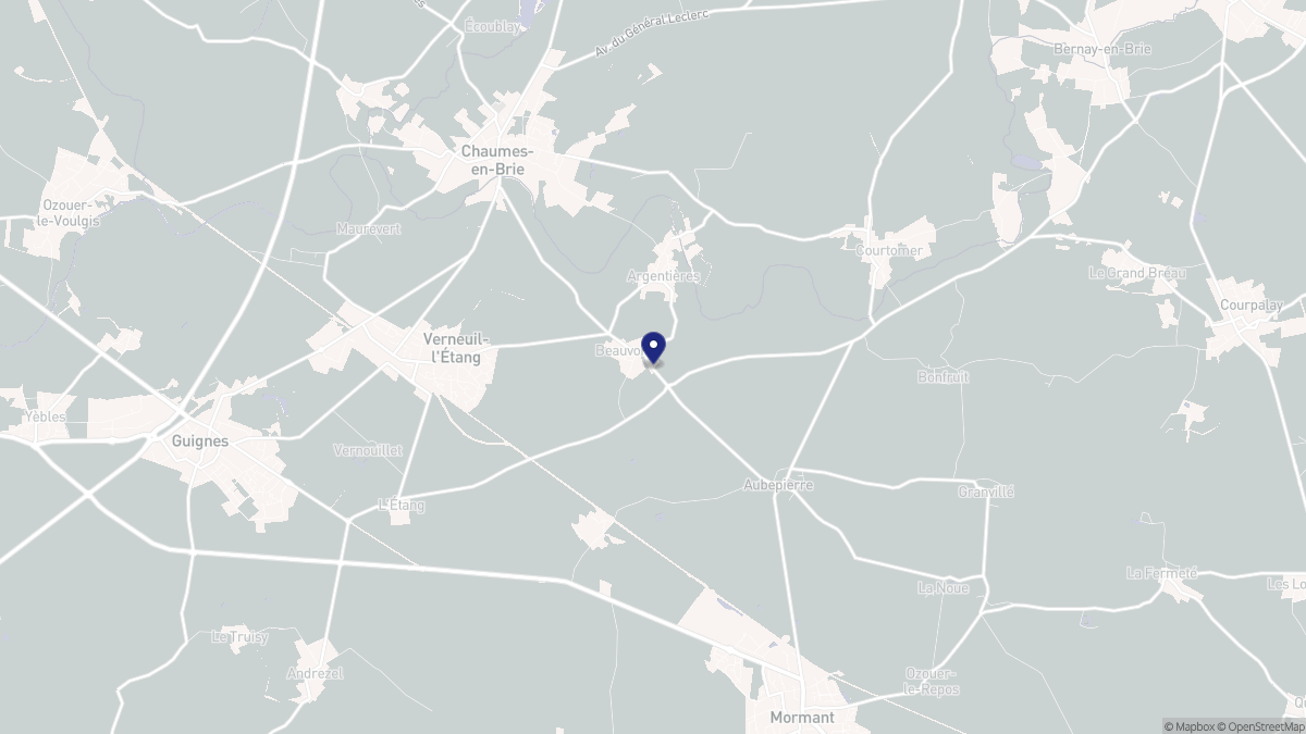 Aperçu cartographique de Beauvoir, centré sur la commune