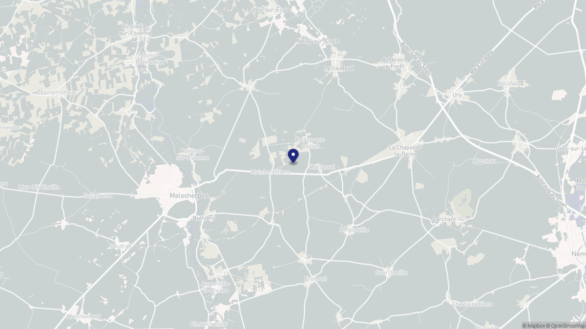 Aperçu cartographique de Boissy-aux-Cailles, centré sur la commune