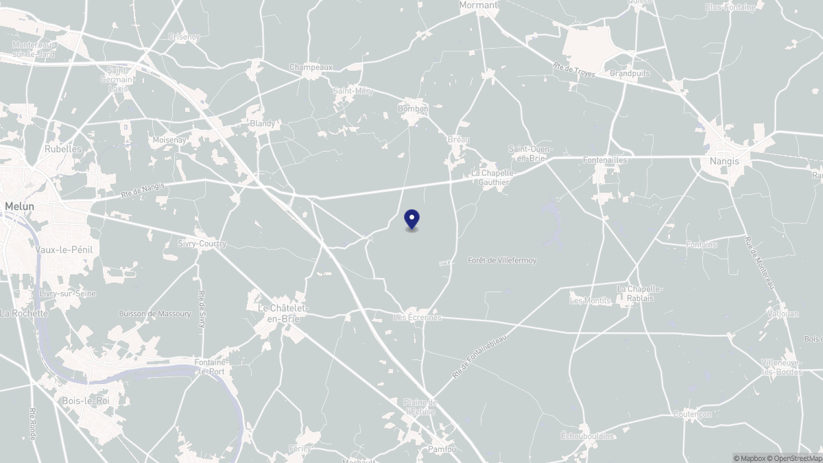Aperçu cartographique de La Chapelle-Gauthier, centré sur la commune