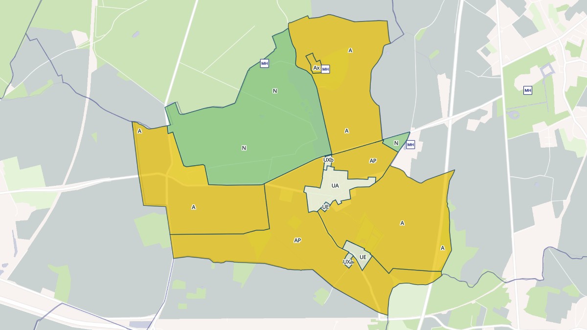 Aperçu cartographique de Les Chapelles-Bourbon, centré sur la commune