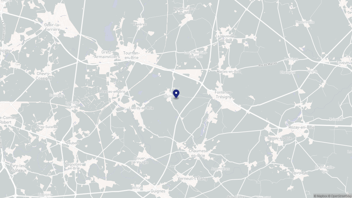 Aperçu cartographique de Châtres, centré sur la commune