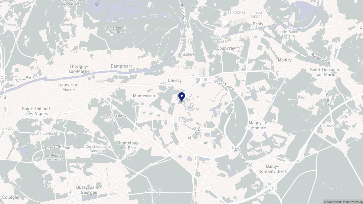 Aperçu cartographique de Chessy, centré sur la commune