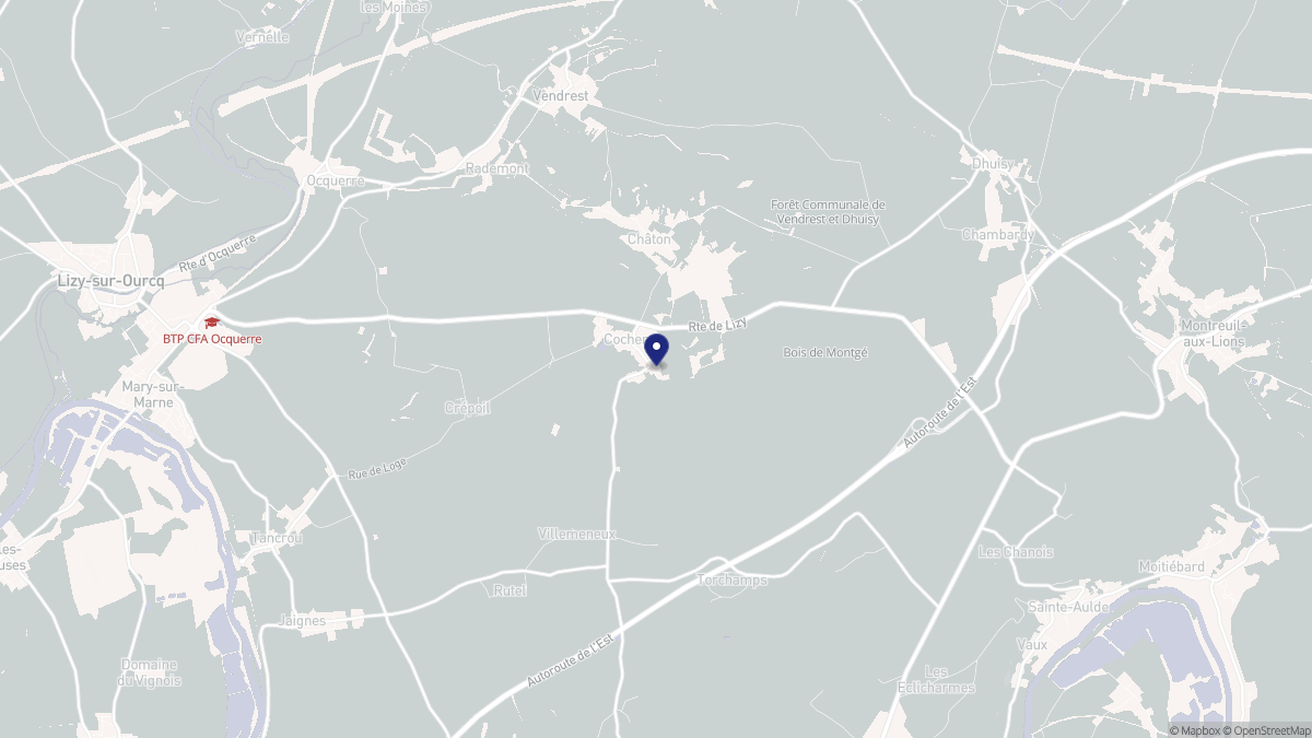 Aperçu cartographique de Cocherel, centré sur la commune