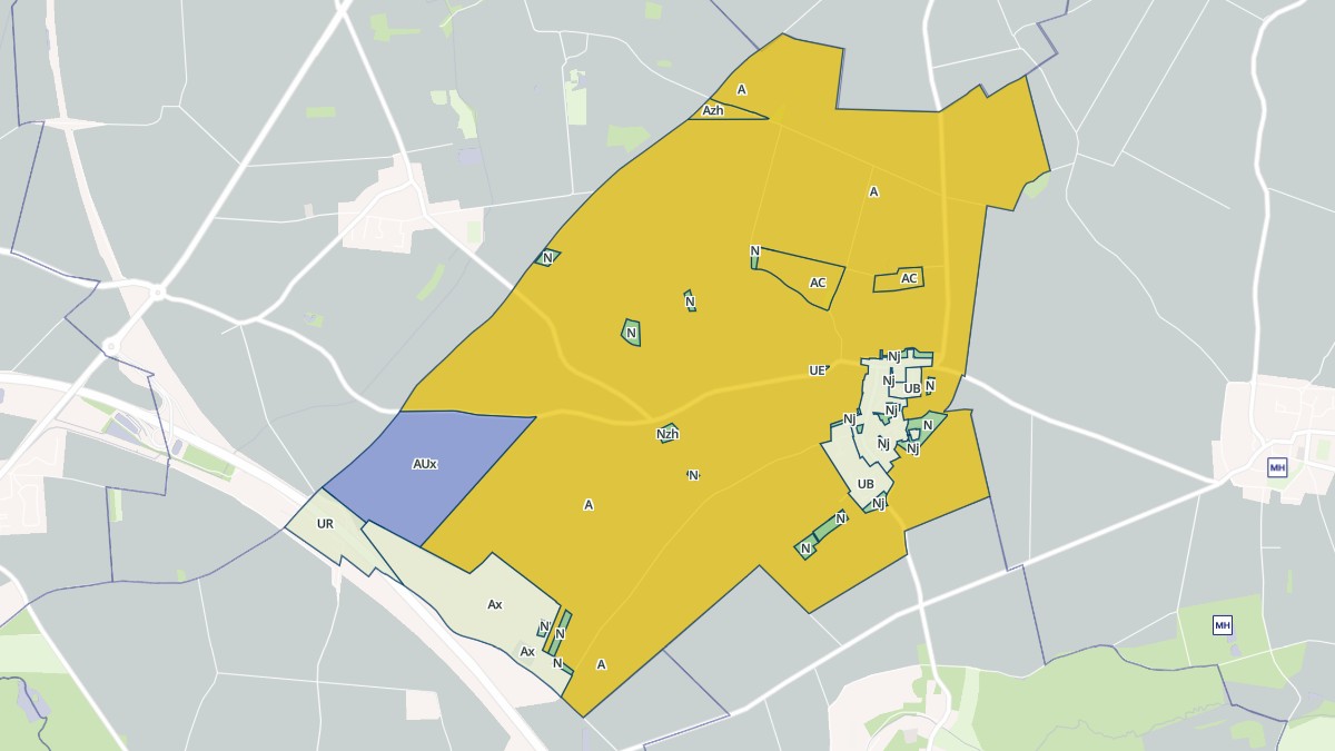 Aperçu cartographique de Fouju, centré sur la commune