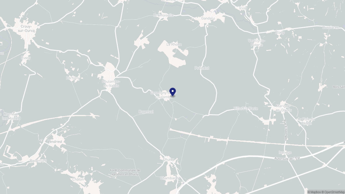 Aperçu cartographique de Germigny-sous-Coulombs, centré sur la commune