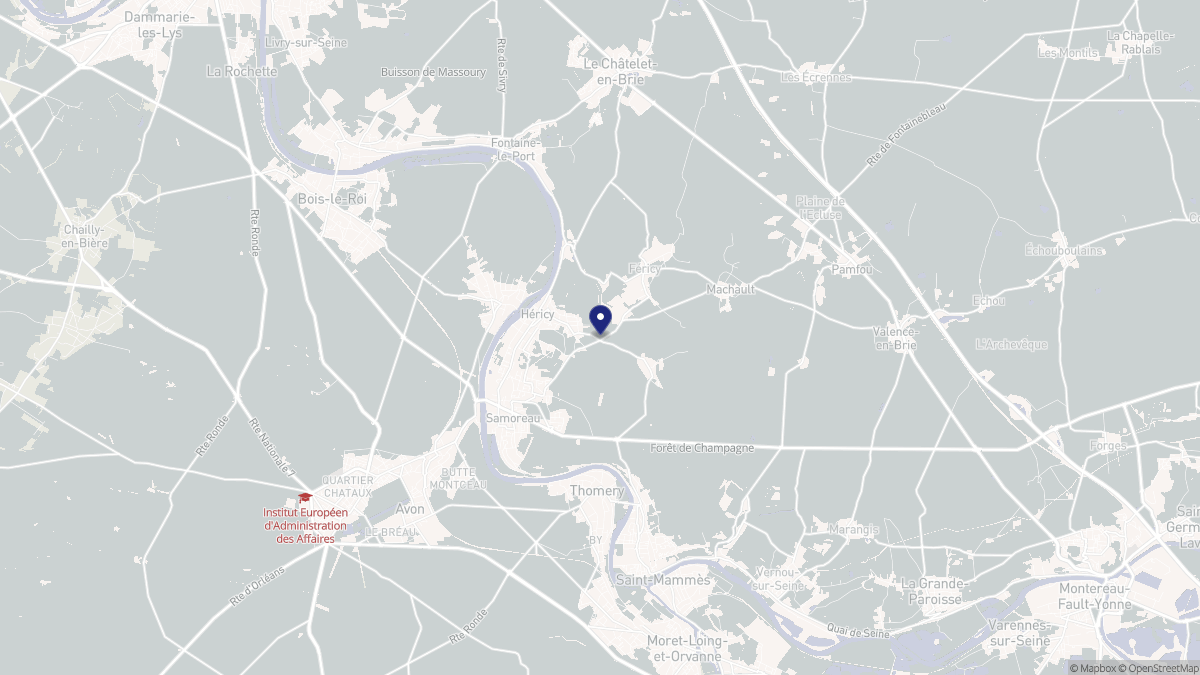 Aperçu cartographique de Héricy, centré sur la commune