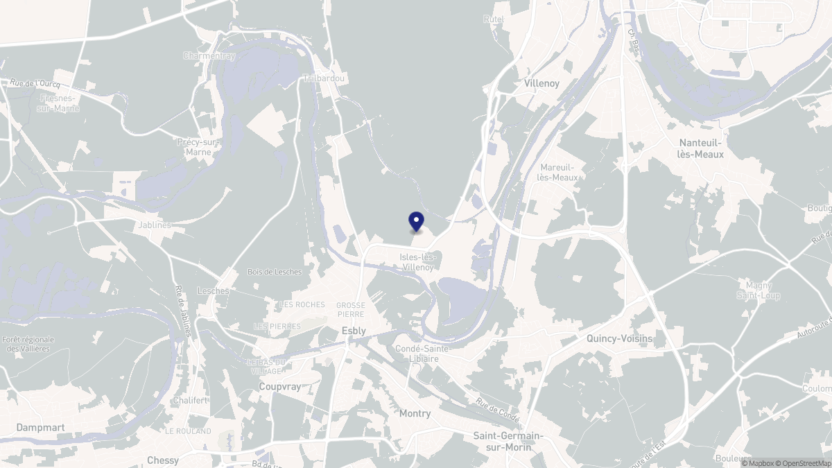 Aperçu cartographique de Isles-lès-Villenoy, centré sur la commune