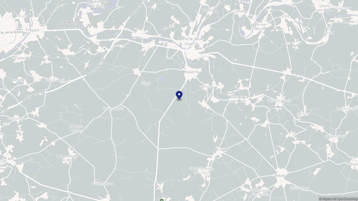 Aperçu cartographique de Jouarre, centré sur la commune