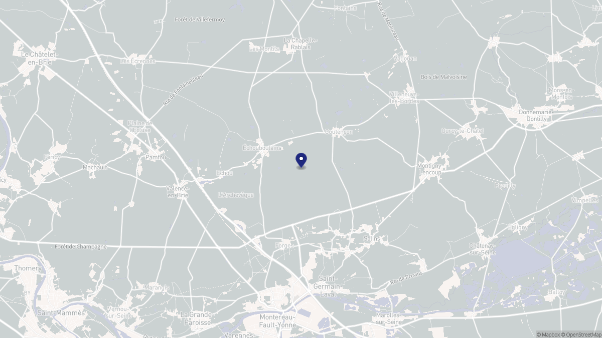 Aperçu cartographique de Laval-en-Brie, centré sur la commune