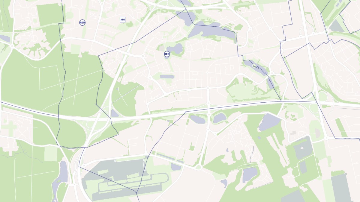 Aperçu cartographique de Lognes, centré sur la commune