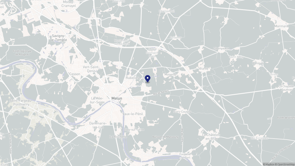Aperçu cartographique de Maincy, centré sur la commune