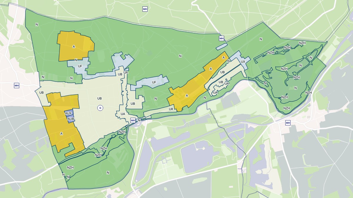 Aperçu cartographique de Montigny-sur-Loing, centré sur la commune