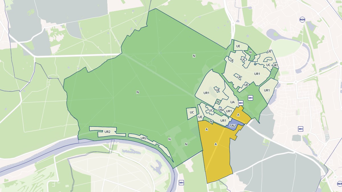 Aperçu cartographique de Nandy, centré sur la commune