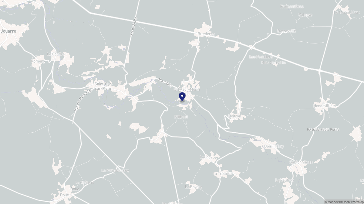 Aperçu cartographique de Orly-sur-Morin, centré sur la commune