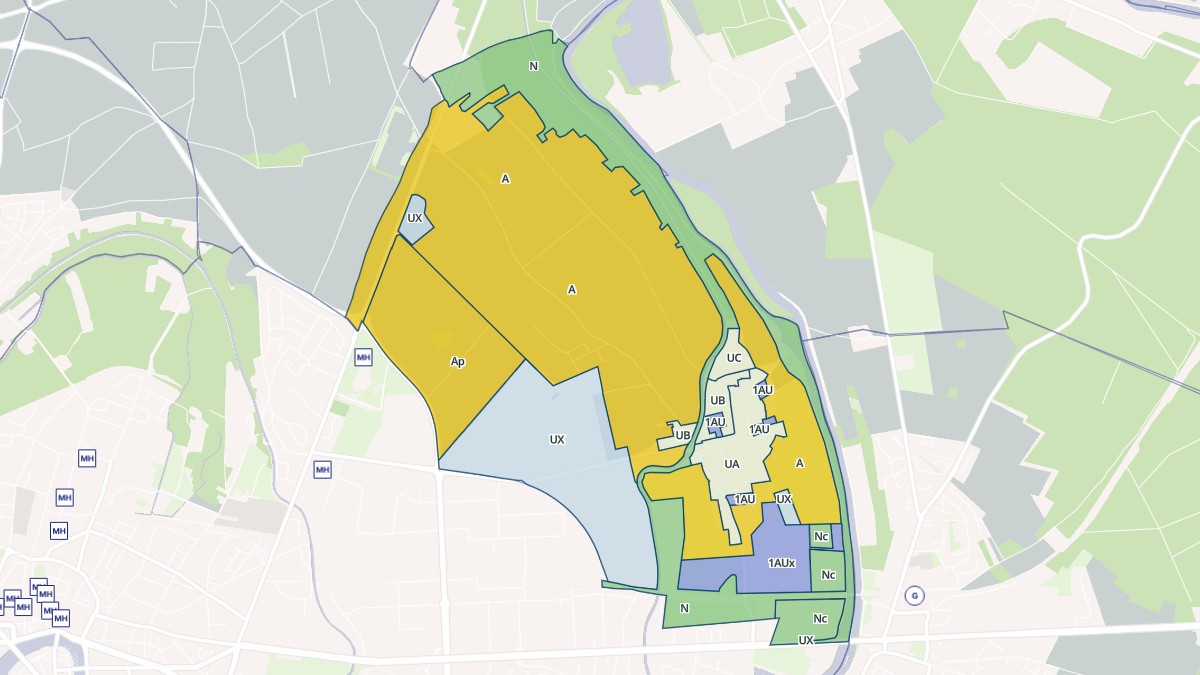 Aperçu cartographique de Poincy, centré sur la commune