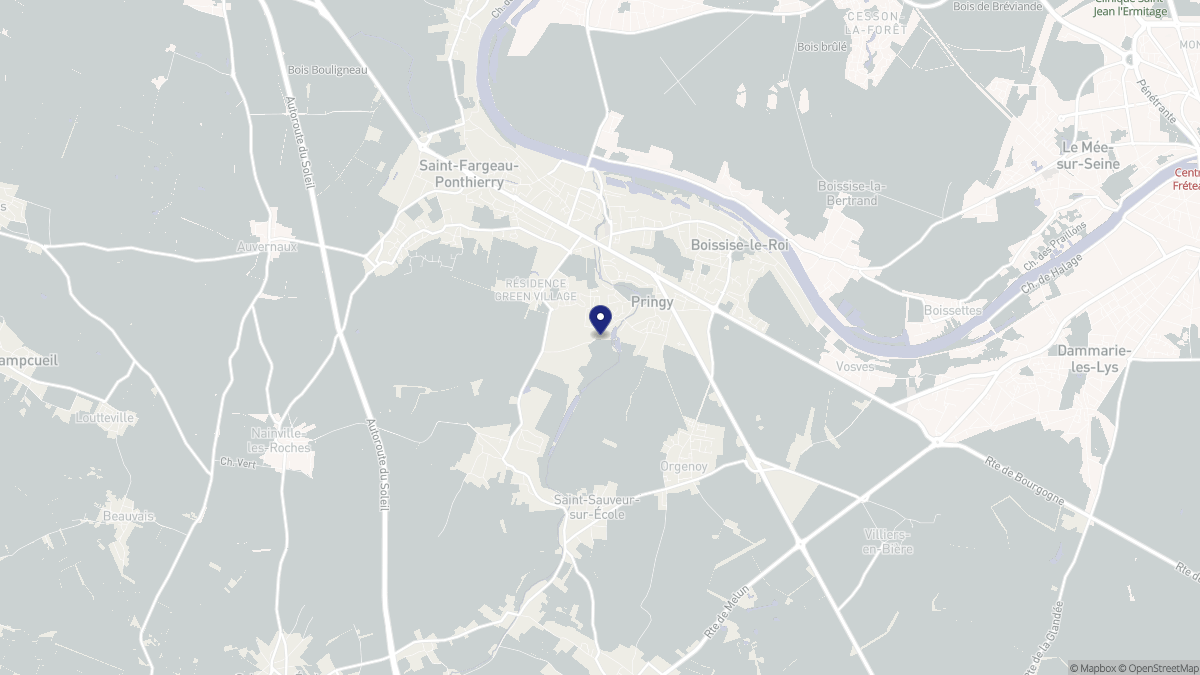 Aperçu cartographique de Pringy, centré sur la commune