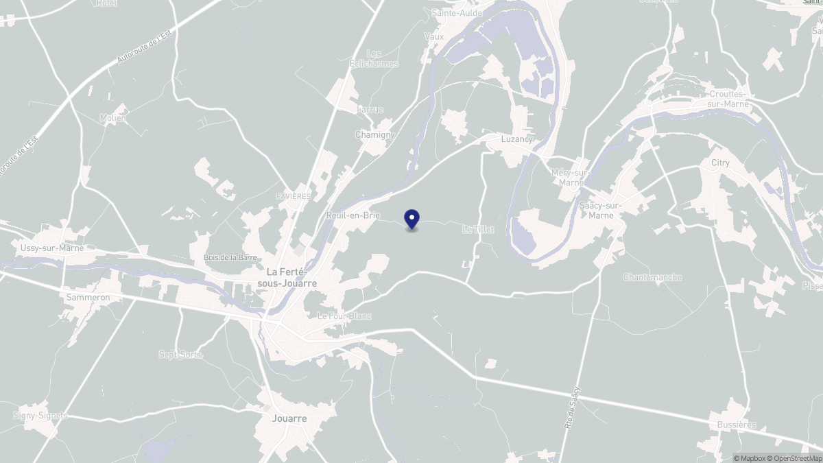 Aperçu cartographique de Reuil-en-Brie, centré sur la commune