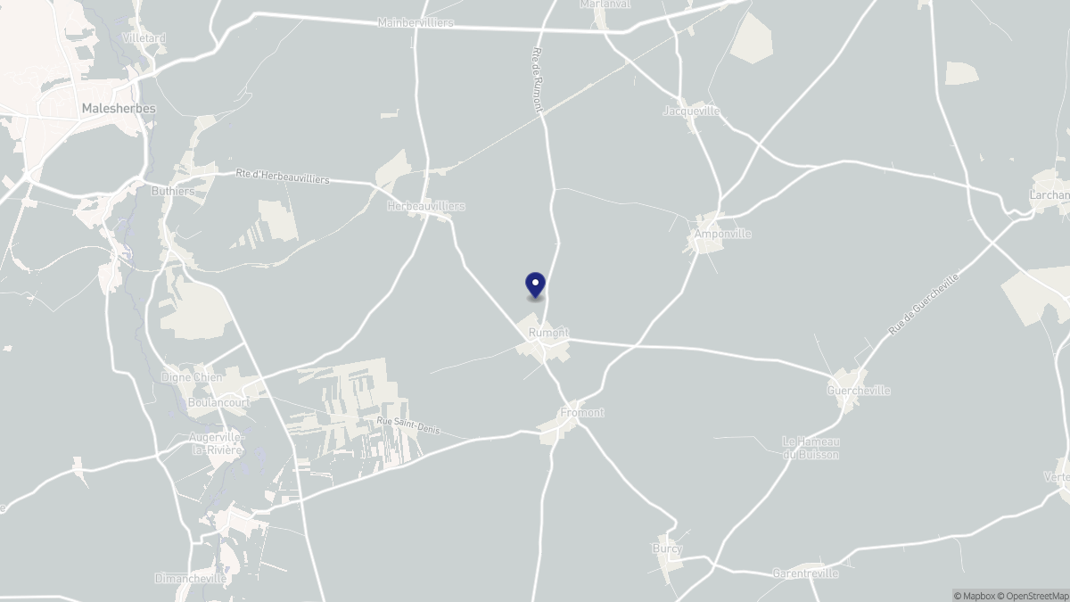 Aperçu cartographique de Rumont, centré sur la commune