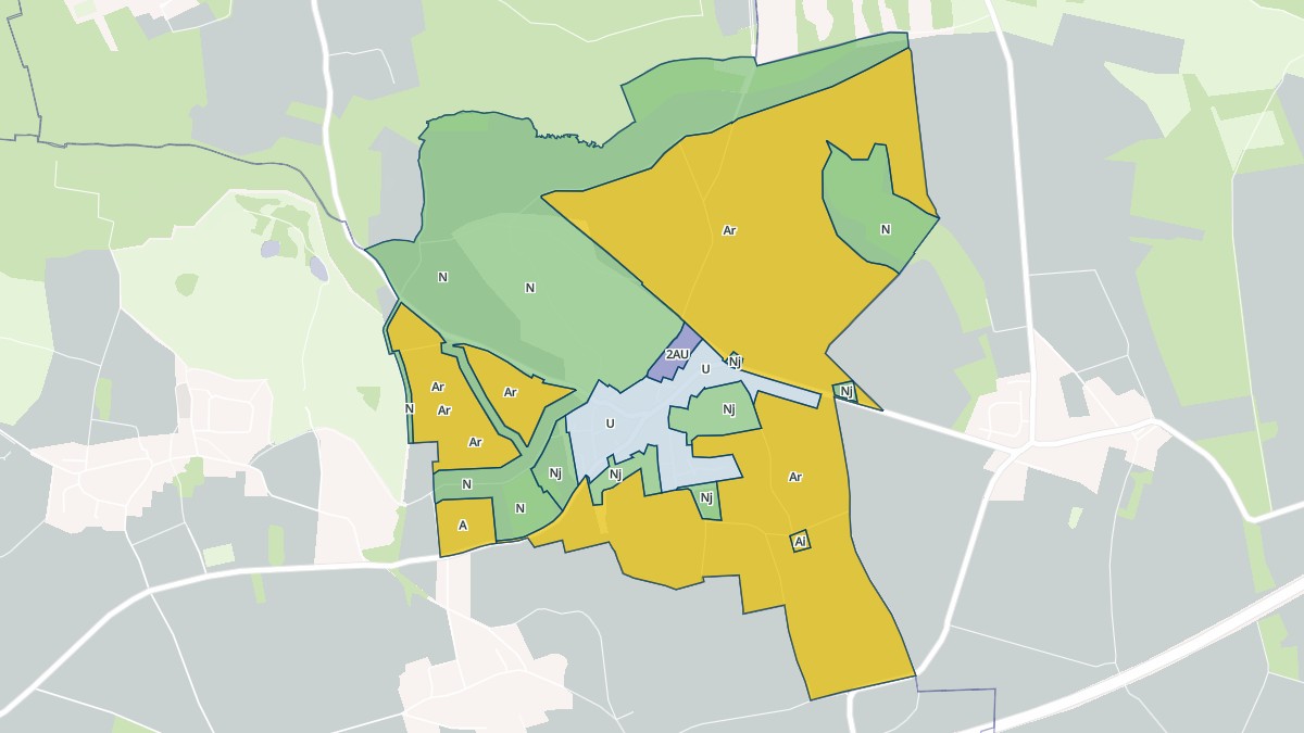 Aperçu cartographique de Saint-Fiacre, centré sur la commune
