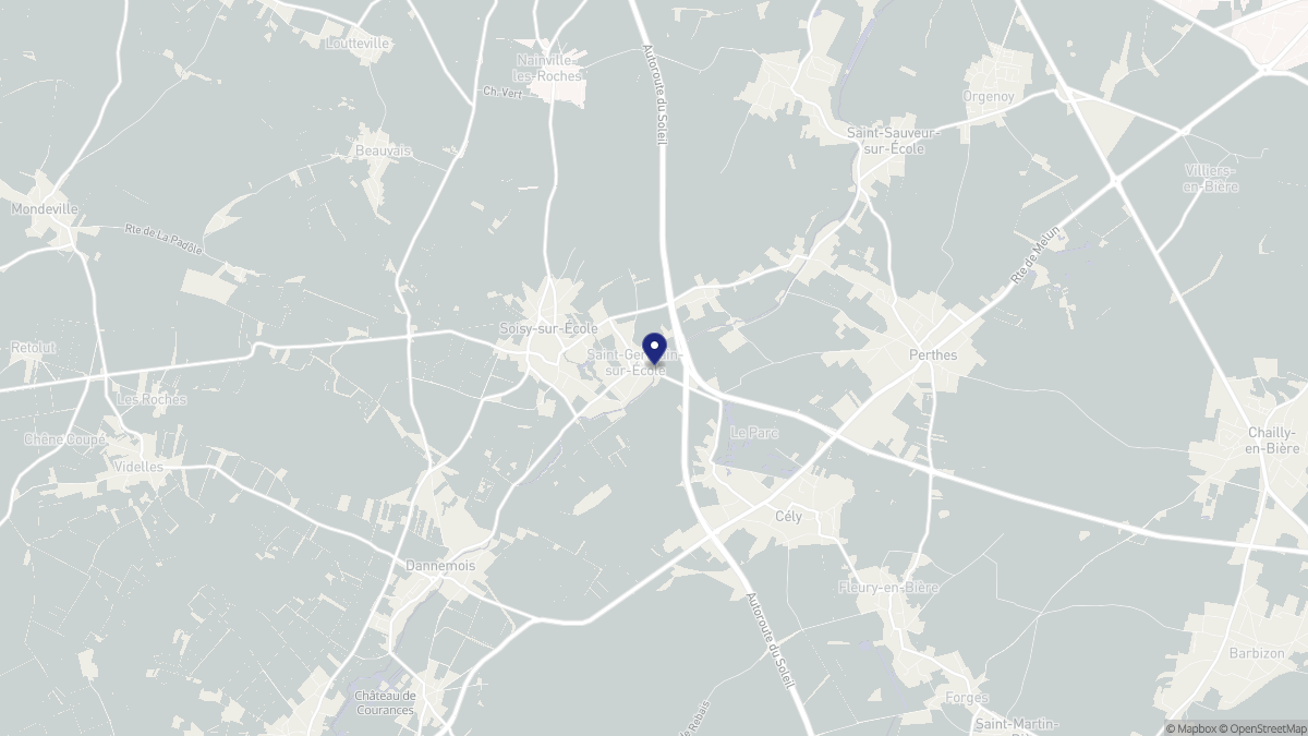 Aperçu cartographique de Saint-Germain-sur-École, centré sur la commune