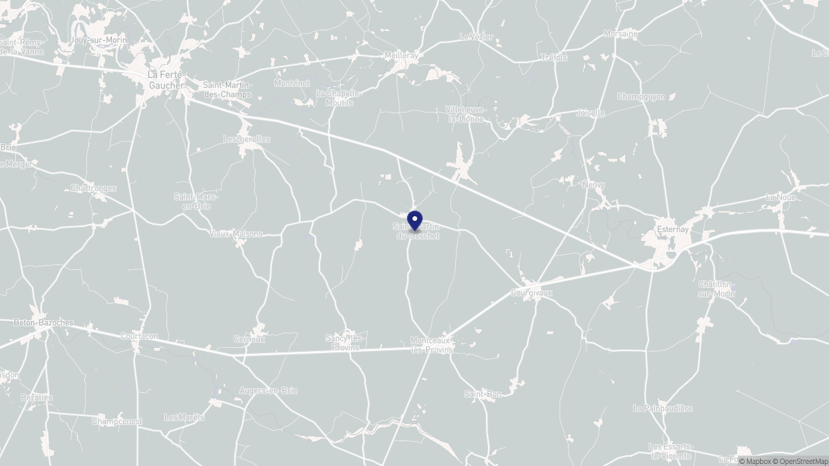 Aperçu cartographique de Saint-Martin-du-Boschet, centré sur la commune