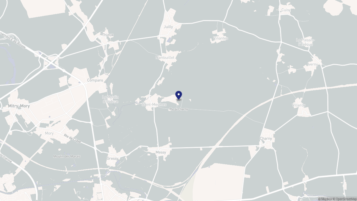 Aperçu cartographique de Saint-Mesmes, centré sur la commune