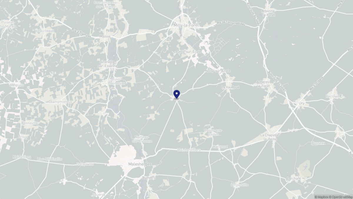 Aperçu cartographique de Tousson, centré sur la commune