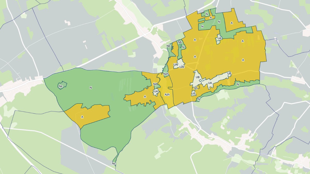 Aperçu cartographique de Treuzy-Levelay, centré sur la commune